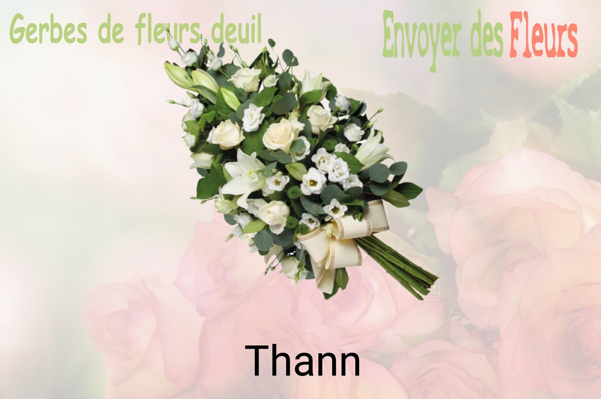 Gerbe de fleurs de deuil livrée à Thann